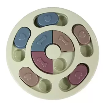 iLike Dog Treat Puzzle Feeder diam. 24 cm Interaktives Slow-Eating-Spielzeug Trainingsspiel Multicolor