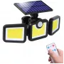 Elight Solar Sensor Wall Light 3in1 LS6 mit Bewegungsmelder, Fernbedienung & kabelgebundenem Solarpanel Schwarz