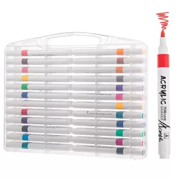 iLike Marker Set 48 Farben Dual-Tip Professionelle Zeichenmarker Multicolor