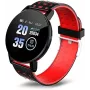 iWear Smart Band 119s Plus Fitness Tracker Herzfrequenz- & Schlafmonitor Schwarz Rot