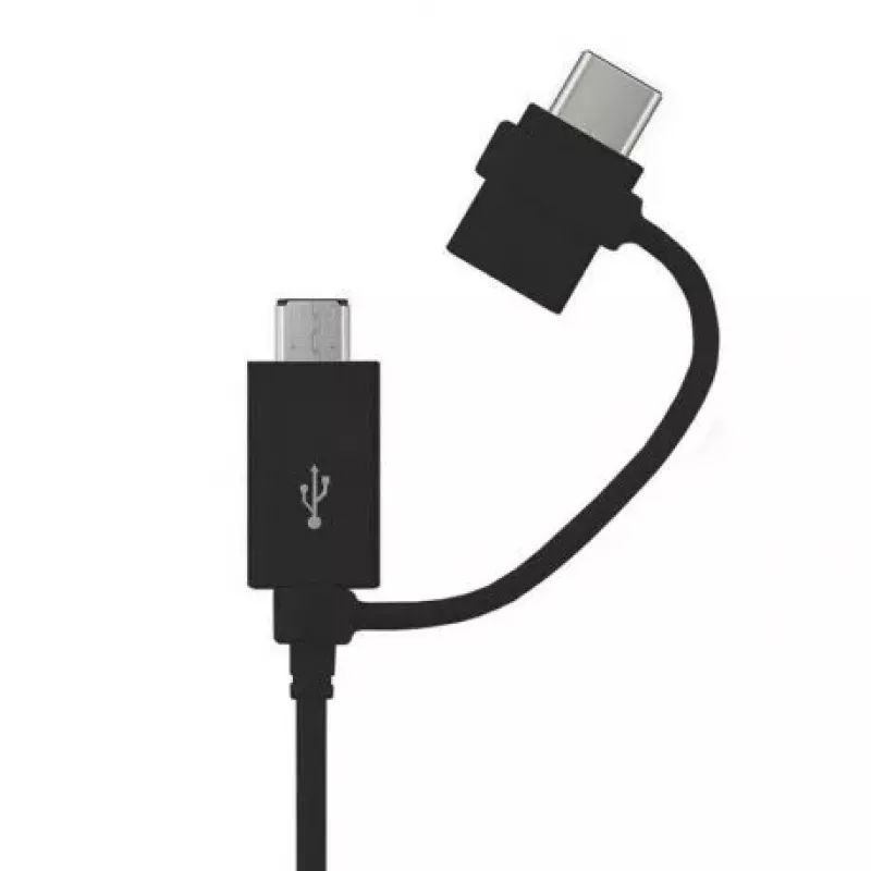 Samsung USB 2-in-1 Combo Type-C & Micro USB Daten- und Ladekabel 1,2m (OEM) Schwarz