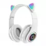 Bemi B39 Kinder Katze Bluetooth Wireless Headset mit FM-Radio, MP3, MicroSD und Telefonie - Weiß