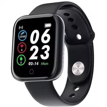 iLike M7 Smart & Fit Watch mit Full Touch 1,3 Zoll IPS, Herzfrequenz, Blutdruck, Social Black