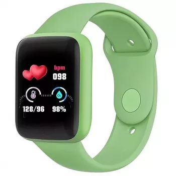 iWear M7 Smart & Fit Watch mit Full Touch 1,3 Zoll IPS, Mediensteuerung, Herzfrequenz, Blutdruck, Social Green