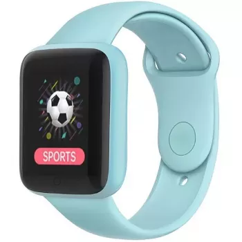 iWear M7 Smart & Fit Watch mit Full-Touch 1,3 inch IPS, Mediensteuerung, Herzfrequenz, Blutdruck, Hellblau