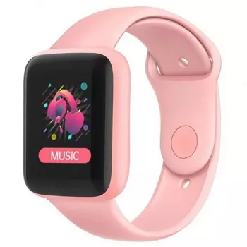 iWear M7 Smart & Fit Watch mit Full Touch 1,3 Zoll IPS, Mediensteuerung, Herzfrequenz, Blutdruck, Social Pink