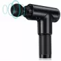iLike GG Tragbare Faszien-Muskelmassagepistole mit 6-stufiger variabler Vibration + 3 Aufsätzen Schwarz