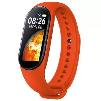 iWear SM7 Smart Bracelet 0.96 inch TFT Fitness Tracker IP67 mit Herzfrequenz- und Blutdruckmessung, Schlaf-Tracking, Social-Benachrichtigungen, Rot