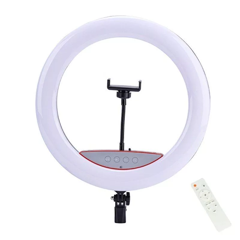 Elight SR14 36cm LED Ring Light mit Smartphone-Halter + 220V Adapter + Bluetooth-Fernbedienung Schwarz