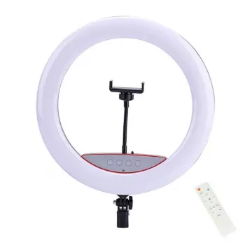 Elight SR14 36cm LED Ring Light mit Smartphone-Halter + 220V Adapter + Bluetooth-Fernbedienung Schwarz