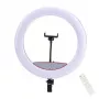 Elight SR14 36cm LED Ring Light mit Smartphone-Halter + 220V Adapter + Bluetooth-Fernbedienung Schwarz