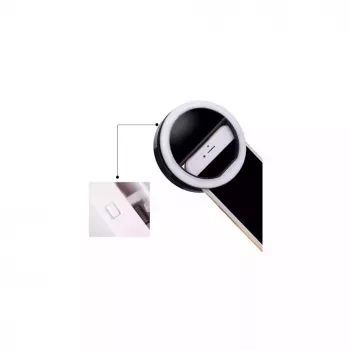 Elight CL1 Tragbares Reise-LED-Licht für Smartphone, einfacher Clip-On, für perfekte Selfies, mit Akku, Schwarz