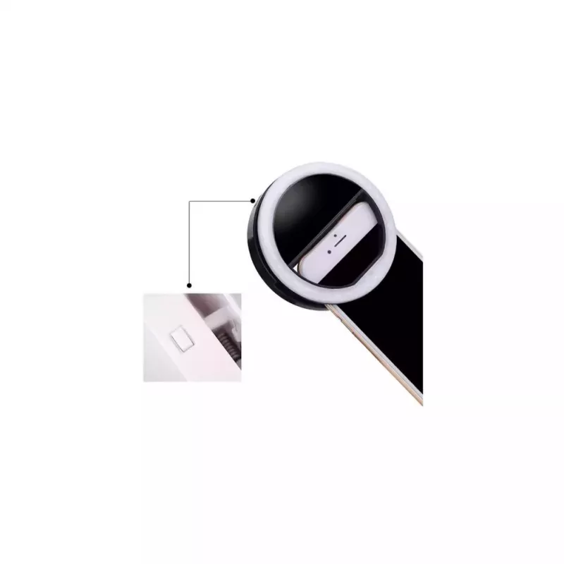 Elight CL1 Tragbares Reise-LED-Licht für Smartphone, einfacher Clip-On, für perfekte Selfies, mit Akku, Schwarz