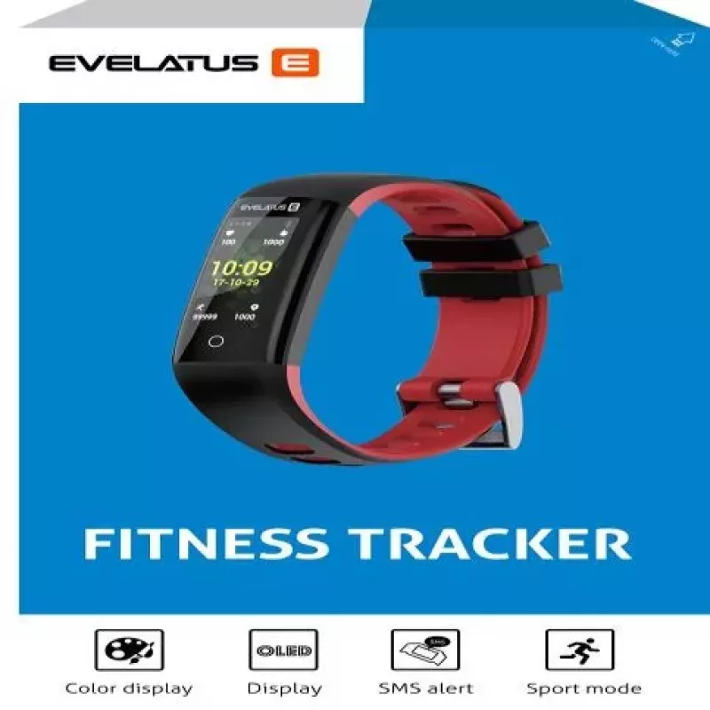 Evelatus Fitness Tracker EFT02 Schwarz Rot