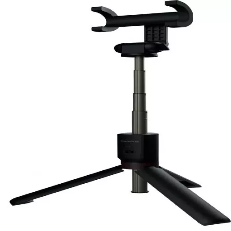 EVELATUS Selfie Stick Tripod SST01 mit kabelloser Fernbedienung, Schwarz