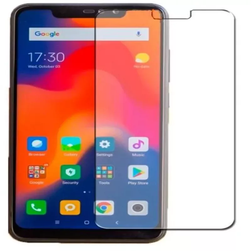 Evelatus Xiaomi Redmi Note 6 Pro 0,33 mm Flach Klar Displayschutzfolie aus gehärtetem Glas mit Japan-Kleber Antistatik
