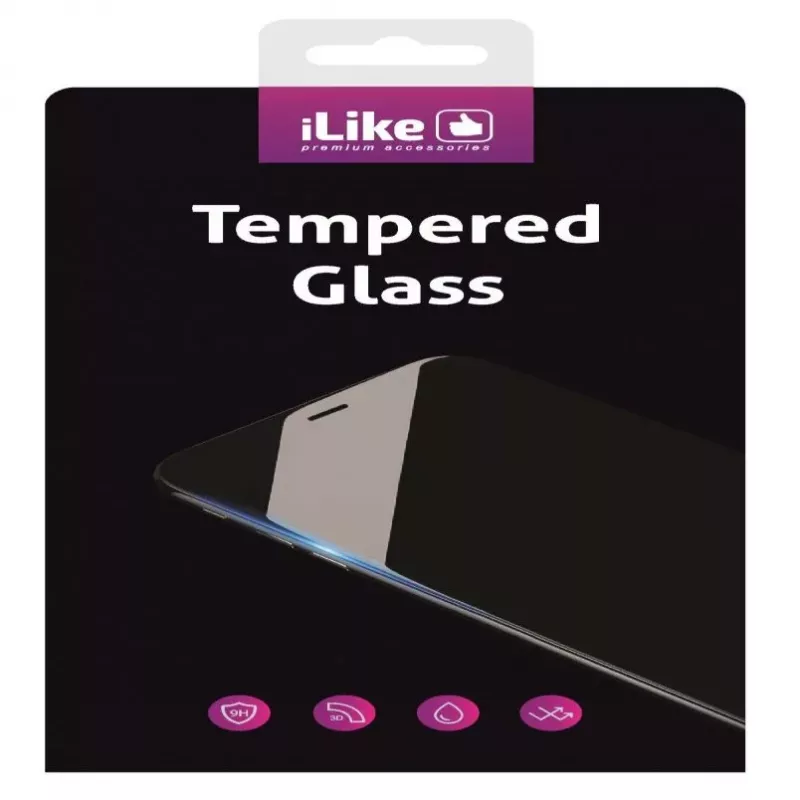 iLike 3D Curved Tempered Glass Screen Protector für Apple iPhone 7 / iPhone 8 - Weiß
