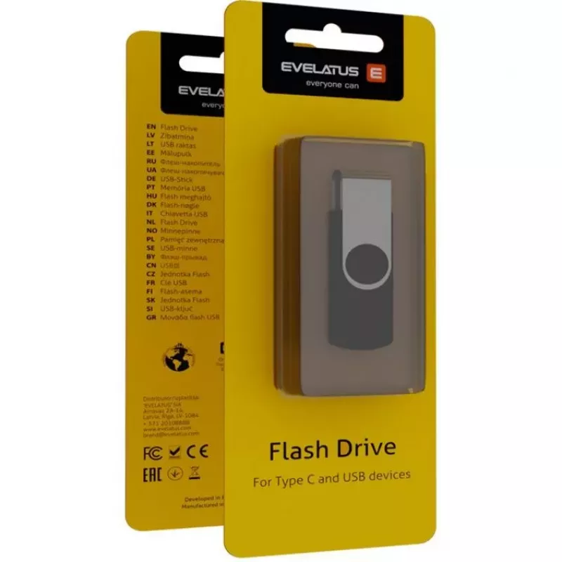 Evelatus USB Flash to Type C EFD02 64GB Schwarz