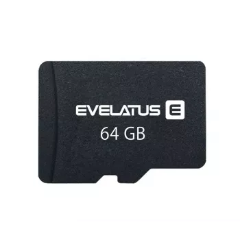 Evelatus MicroSDXC 64GB Class 10 UHS-I U1 V10 Speicherkarte 60MB/s Lesen 20MB/s Schreiben