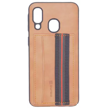 Evelatus Samsung Galaxy A40 Cubit Plastic Brown Back Cover