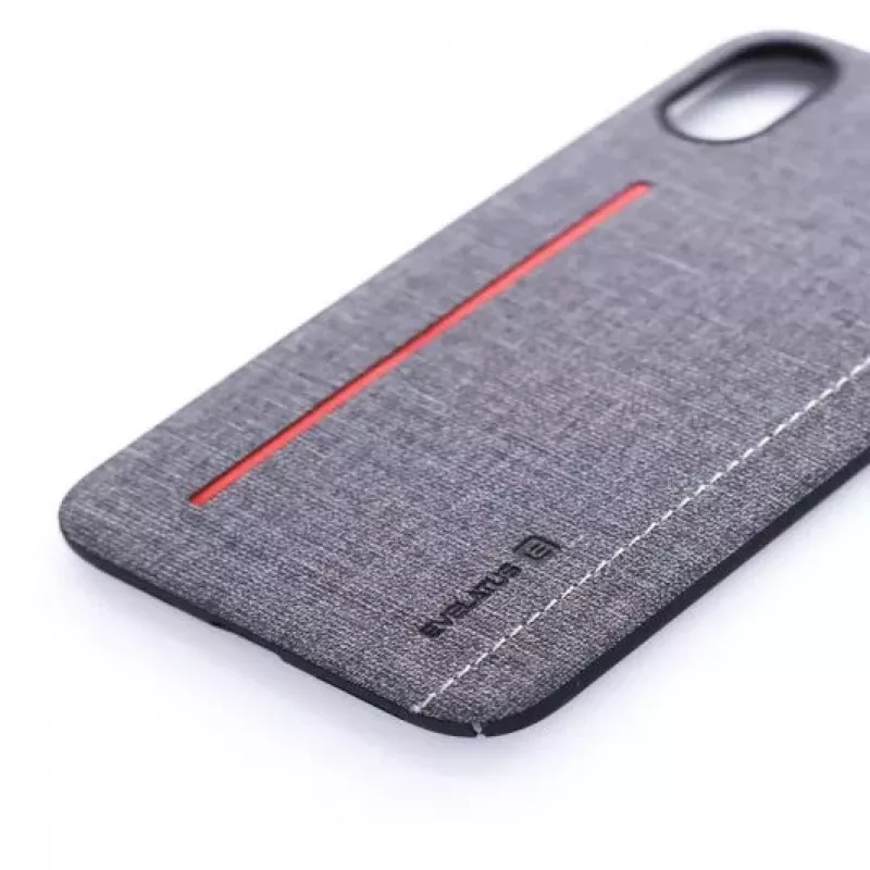 Evelatus Apple iPhone X 6127 Graue Liquid Silicone Rückseitenhülle