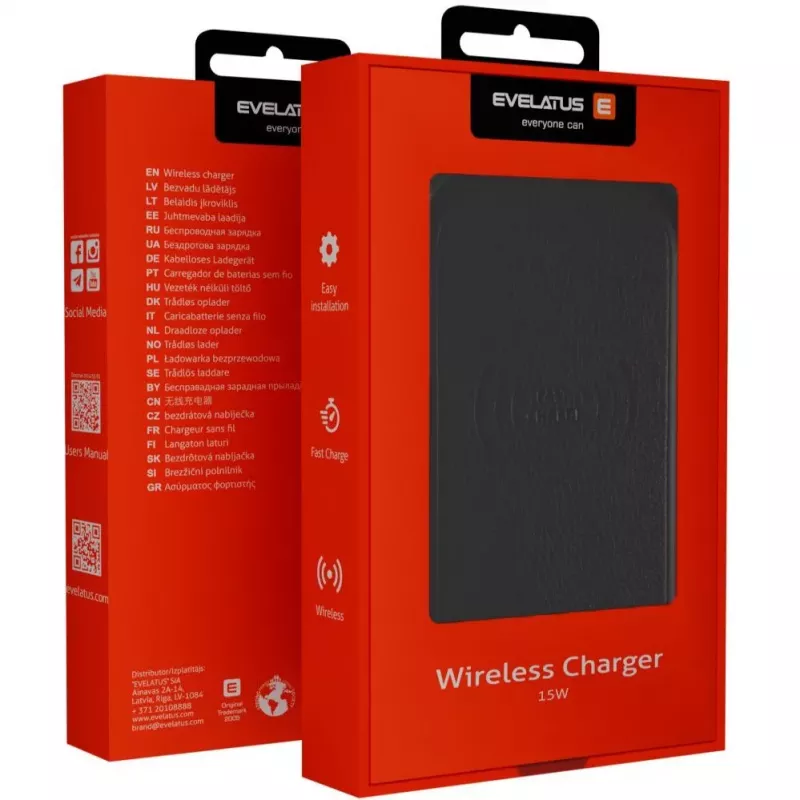 Evelatus Universal Wireless Desk Charger EWD01 Black