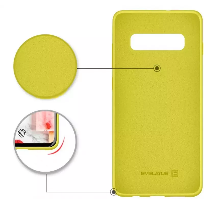 Evelatus Samsung Galaxy S10 Nano Silicone Case Soft Touch TPU Gelb