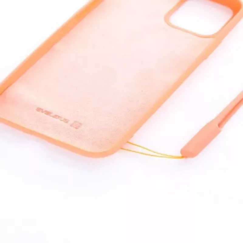 Evelatus Apple iPhone 11 Pro Soft Touch Silikonhülle mit Trageriemen Pink