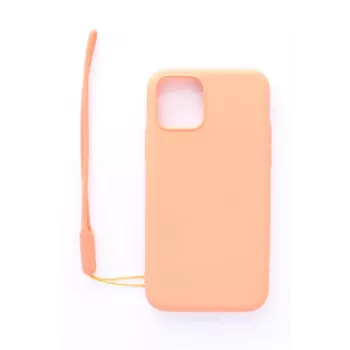 Evelatus Apple iPhone 11 Pro Soft Touch Silikonhülle mit Trageriemen Pink