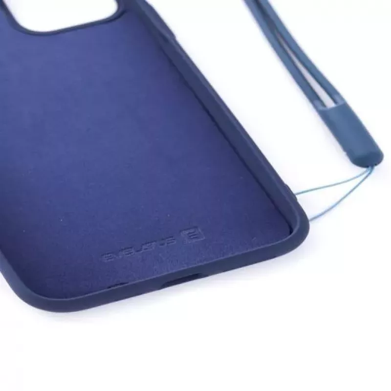 Evelatus Apple iPhone 11 Pro Soft Touch Silikonhülle mit Trageband Dunkelblau