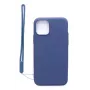 Evelatus Apple iPhone 11 Pro Soft Touch Silikonhülle mit Trageband Dunkelblau