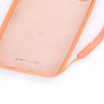 Evelatus Apple iPhone XR Soft Touch Silicone Case with Strap Pink