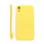 Evelatus Apple iPhone XR Soft Touch Silikonhülle mit Band Gelb