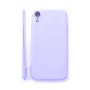 Evelatus Apple iPhone XR Soft Touch Silikonhülle mit Band Lila