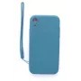 Evelatus Apple iPhone XR Soft Touch Silicone Case with Strap Blau