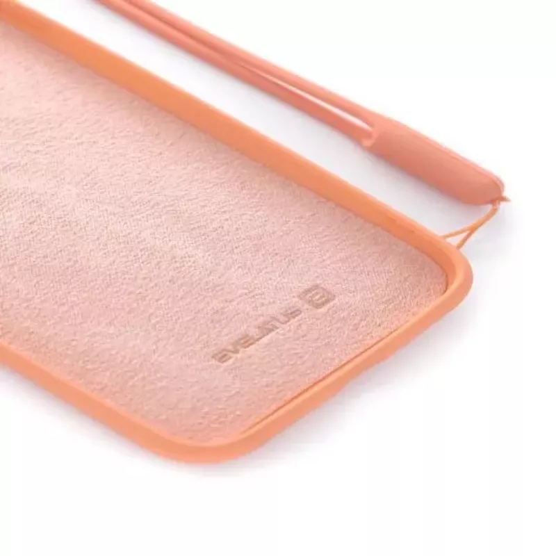 Evelatus Apple iPhone 7/8 Soft Touch Silikonhülle mit Trageriemen Pink