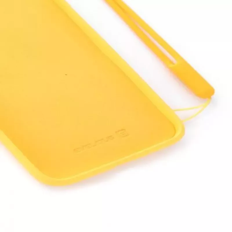 Evelatus Soft Touch Silikonhülle mit Band für iPhone 7/8/SE (2020/2022) - Gelb
