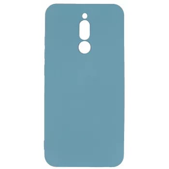 Evelatus Xiaomi Redmi 8 Soft Touch Silikonhülle mit Trageband Blau