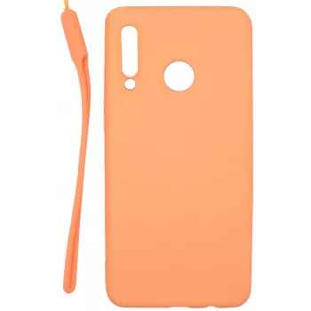 Evelatus Huawei P30 Lite Soft Touch Silikonhülle mit Trageband Pink