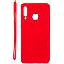 Evelatus Huawei P30 Lite Soft Touch Silikonhülle mit Band Rot