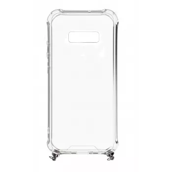 Evelatus Samsung Galaxy S10e Silikon Transparent mit Halskette TPU Space Gray