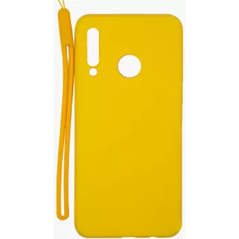 Evelatus Huawei P30 Lite Soft Touch Silikonhülle mit Band Gelb