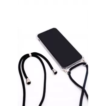 Evelatus Samsung Galaxy A70 Case with Rope Black Transparent