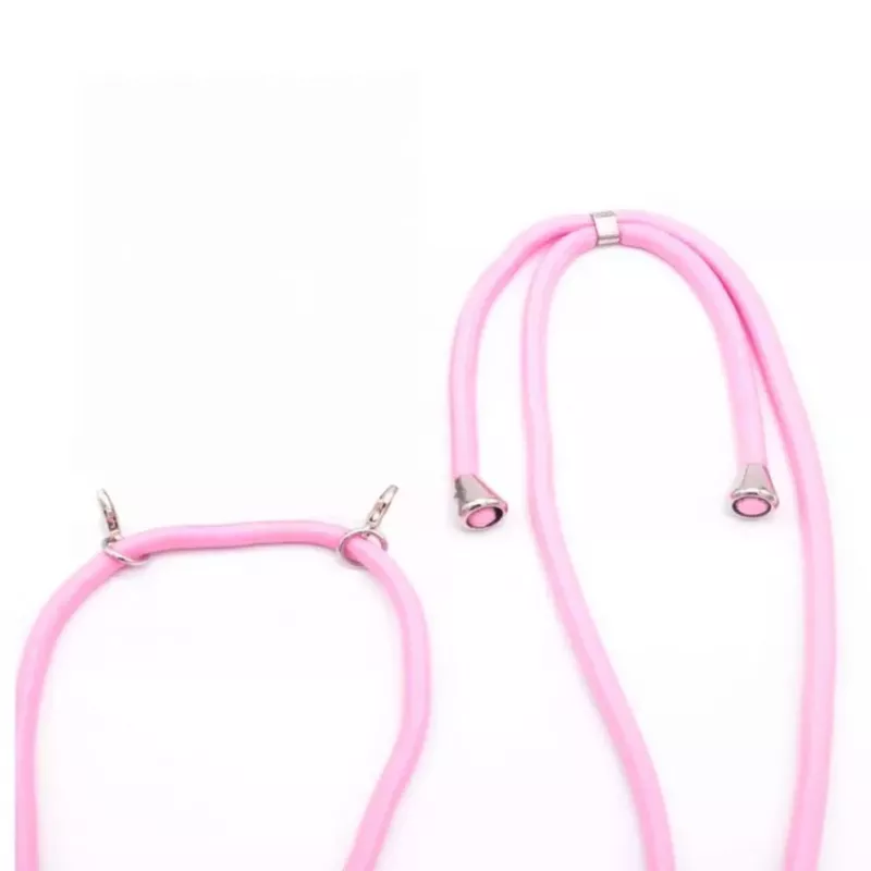 Evelatus Samsung Galaxy A70 Case with Rope Pink Transparent