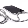 Evelatus Samsung Galaxy S10 Case mit Band Schwarz Streifen Transparent
