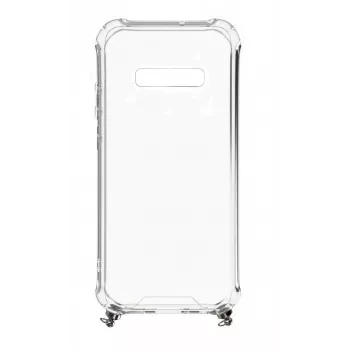 Evelatus Samsung Galaxy S10 Case mit Band Schwarz Streifen Transparent