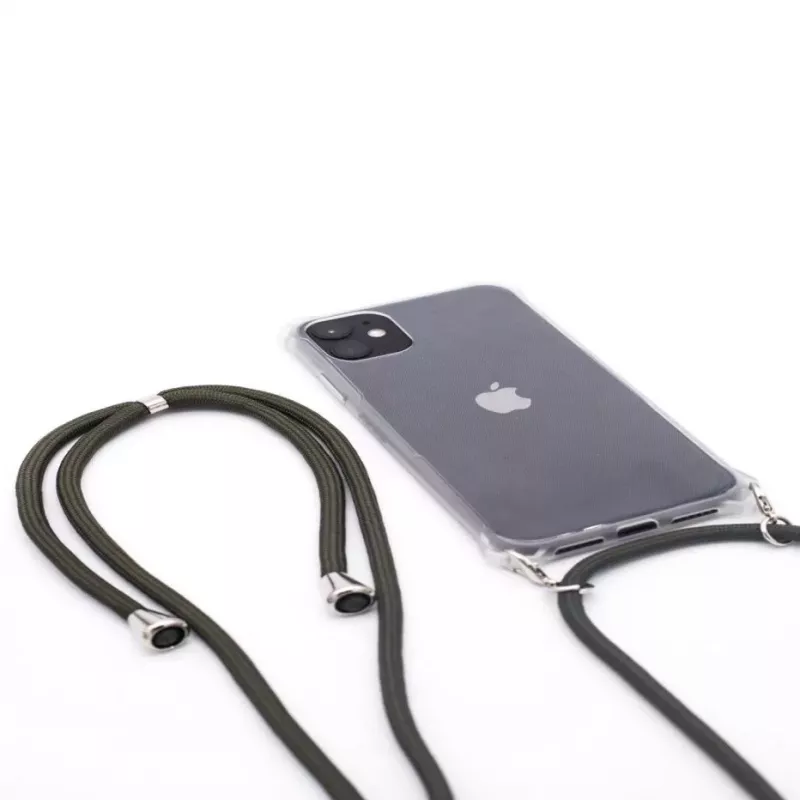 Evelatus Apple iPhone 11 Pro Hülle mit Band Grün Transparent