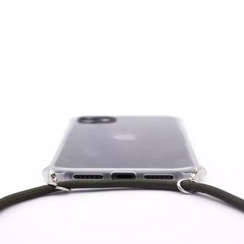 Evelatus Apple iPhone 11 Pro Max Hülle mit Band Grün Transparent