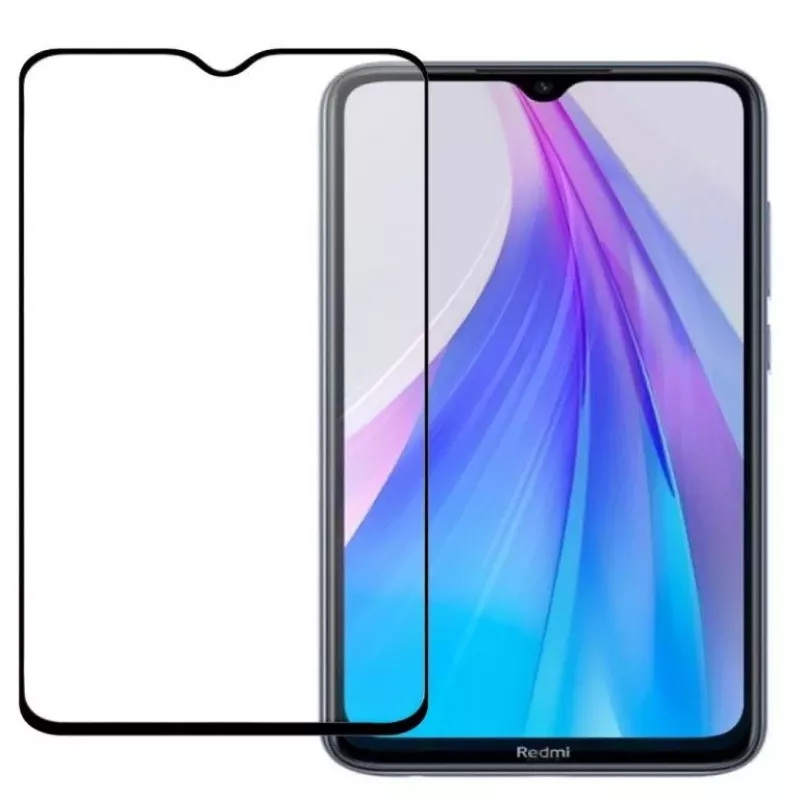 Evelatus Xiaomi Redmi Note 8T 2.5D Tempered Glass Screen Protector (Full Glue) - Black Frame