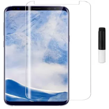 EVELATUS Samsung Galaxy S9 Plus Clear Glass UV Screen Protector mit Flüssigkleber
